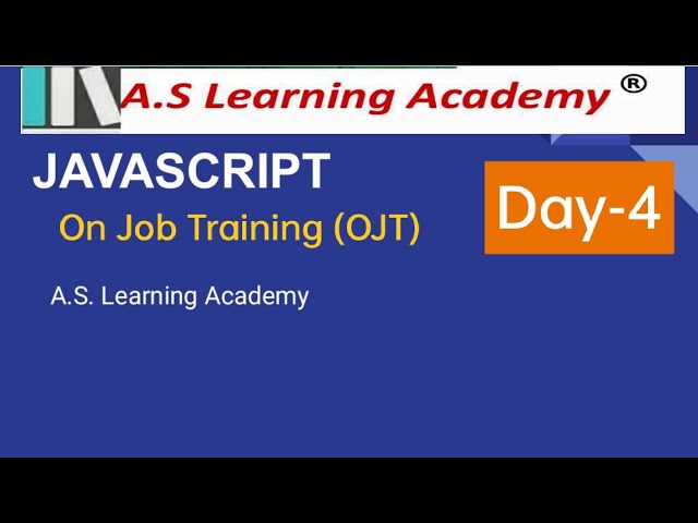 #4th_Day_JavaScript_OJT #JavaScript #HTML #Comments_Javascript #AS_Learning