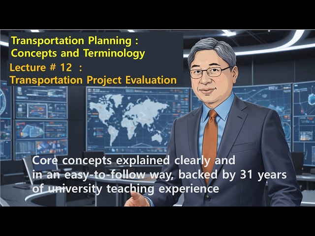 [Lec. # 12] Transportation Project Evaluation