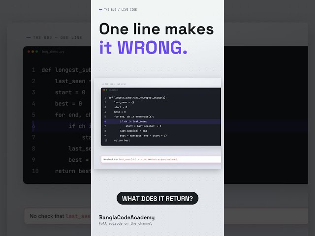 One line makes Sliding Window WRONG #shorts