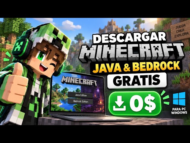 ((🚀TUTORIAL)) Como INSTALAR MINECRAFT JAVA & BEDROCK ORIGINAL GRATIS Para PC Windows