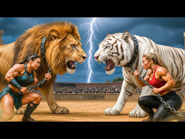 🦁 Divine White Lion vs Wild Brown Lion | Epic Arena | Who Will Win?