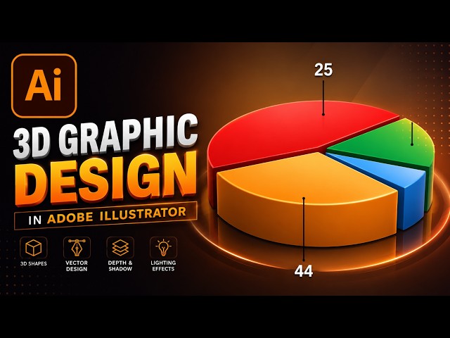 3D Model Pie Graph Design In Illustrator