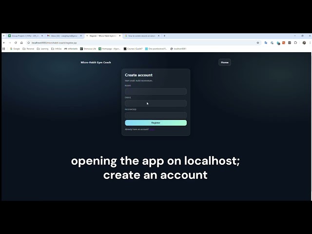 Micro-Habit Gym Coach – Java Web Application MVP (CST8288 Group Project 2)