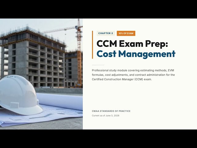 Topic 2A - CCM - Cost Management