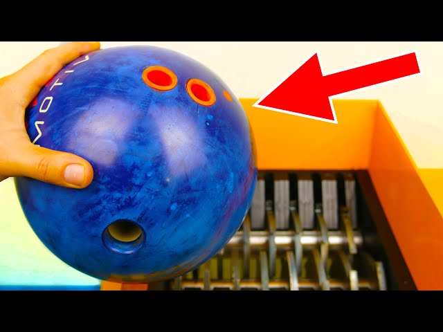SHREDDING AN ENTIRE BOWLING BALL! AWESOME VIDEO!
