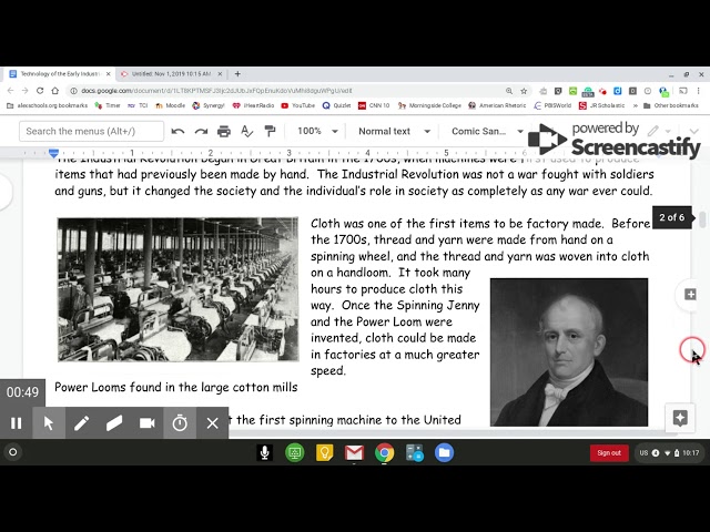 Industrial Revolution and the Factory System