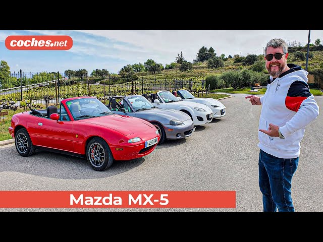 The four generations of the Mazda MX-5 | Test Drive / Review in Spanish | coches.net
