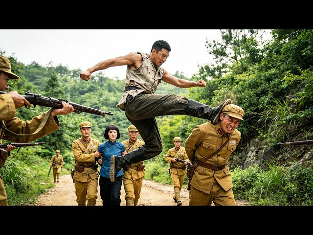 Japanese troops escort a female POW—an elite agent ambushes midway and wipes them out in seconds.