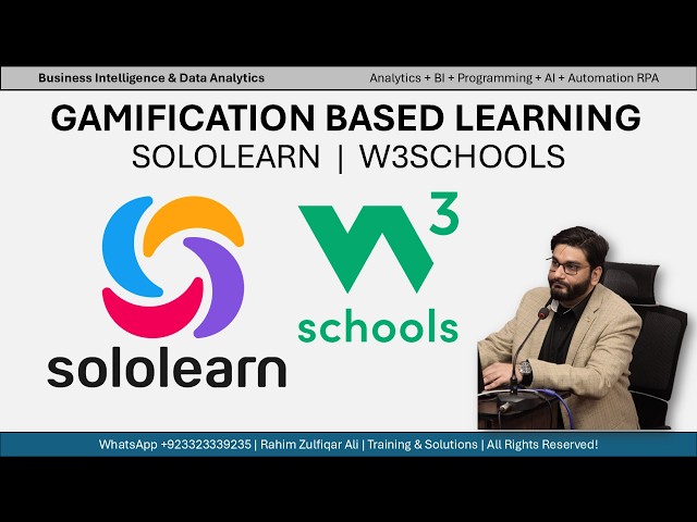 Gamification Based Learning - SOLOLEARN | W3SCHOOLS | Coding Python, SQL, AI & More