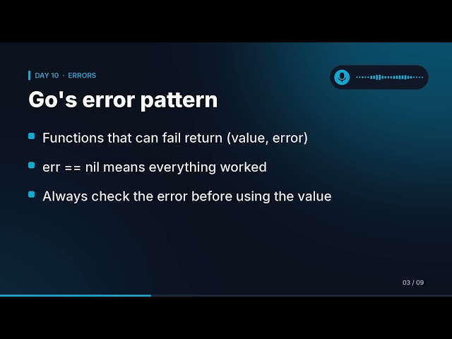 Learn Go in 30 Days — Day 10: Multiple Returns & Errors