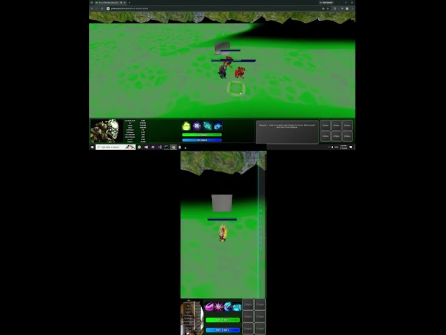 Desktop vs mobile (android - chrome) browser test MOBA - The Beast webgpu engine