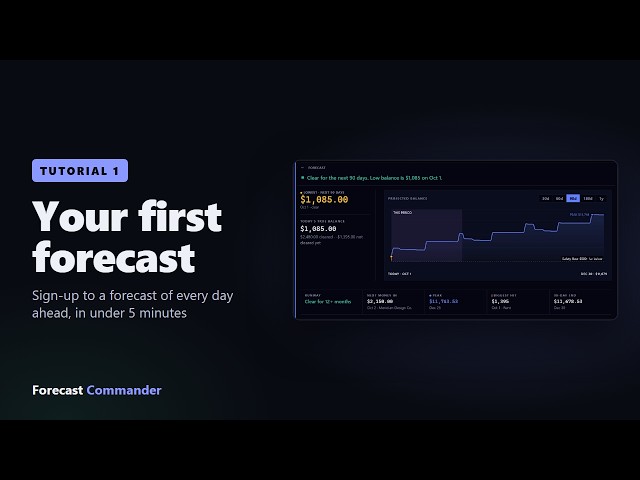Set up from scratch: sign-up to your first forecast