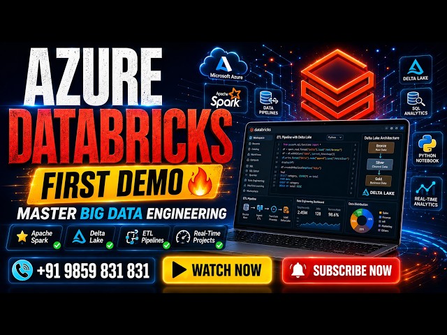 Azure Databricks Training in Hyderabad | First Demo | + 91 9859 831 831