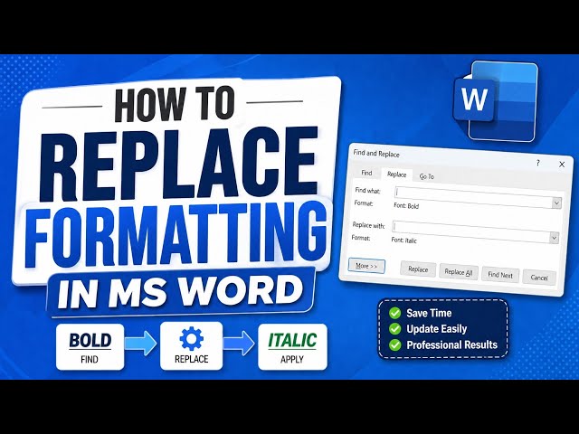 How to Replace Formatting in MS Word | How to  Replace Text Formatting in Microsoft Word Like a Pro
