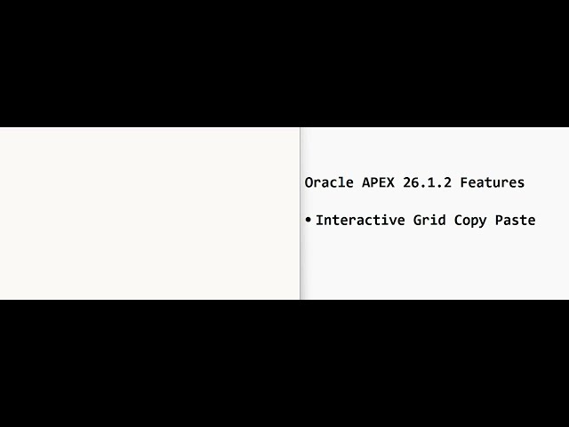 Oracle APEX 26.1.2 Tutorial | Copy Data from Excel to Interactive Grid