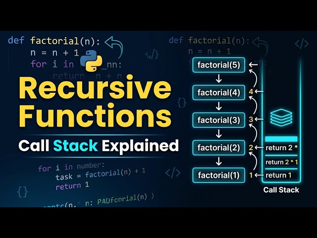 80 🐍 Python Recursive Functions Explained | Master Recursion with Easy Examples