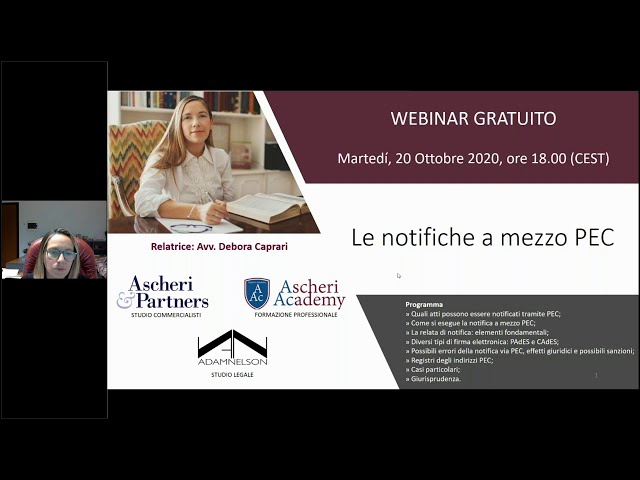 Webinar: Le notifiche a mezzo PEC