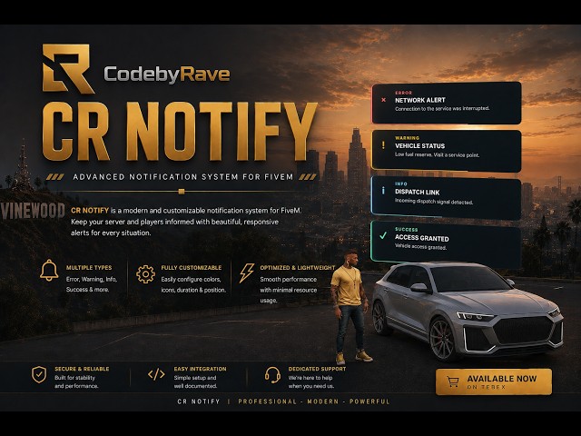CR Notify Showcase - 3D Notification System in FiveM