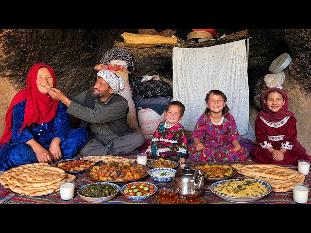 Ancient Open Fire Cooking:Preparing Most Delicious Afghan traditional Food | With an Elderly Couple