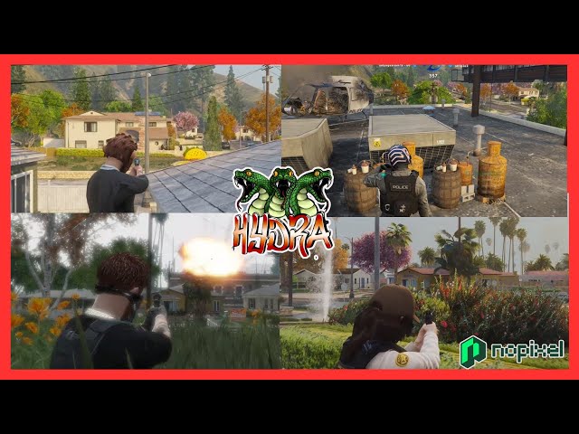 🐉 HYDRA AMBUSH PD After Arnie Goes Down & Snow Crashes Out (13+ POVs) I Nopixel 4.0 GTARP