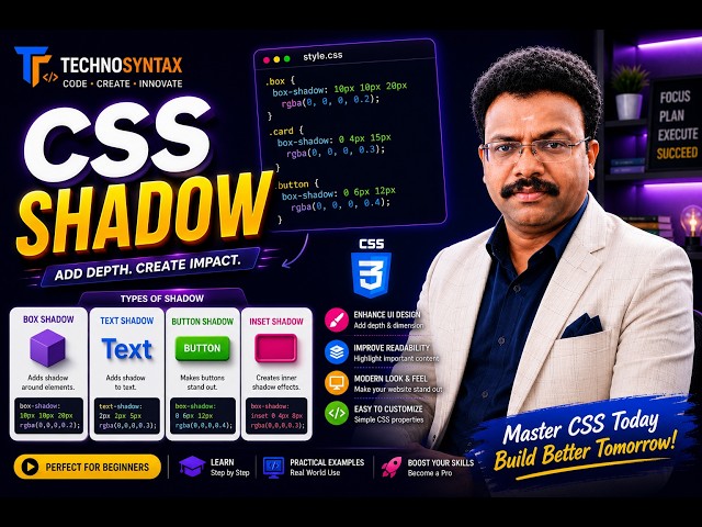 CSS Shadow Tutorial | Box Shadow & Text Shadow Explained with Examples | CSS for Beginners