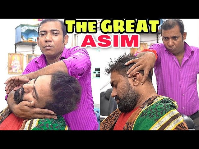 ASMR Hair cracking head massage, Neck crackings by The Great ASIM Barber ( MUST WATCH)