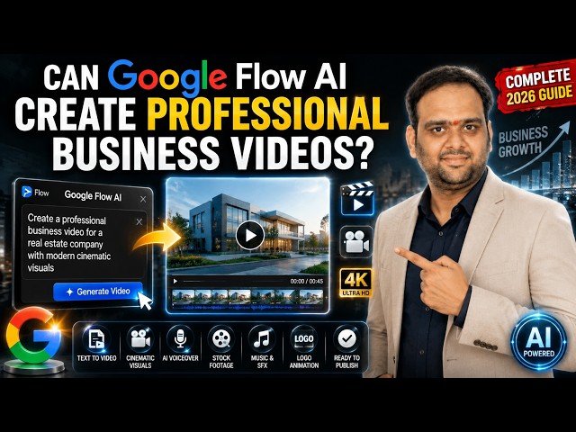 Can Google Flow AI Create Professional Business Videos 😱  AI Business Promotion Video Tutorial