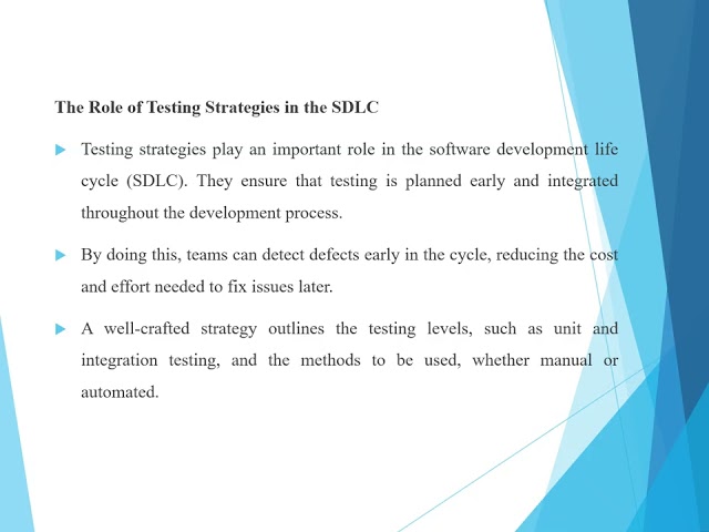 STRATEGIC APPROACH TO SOFTWARE TESTING