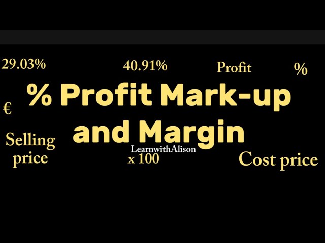 How to solve Profit Margin and Mark-up