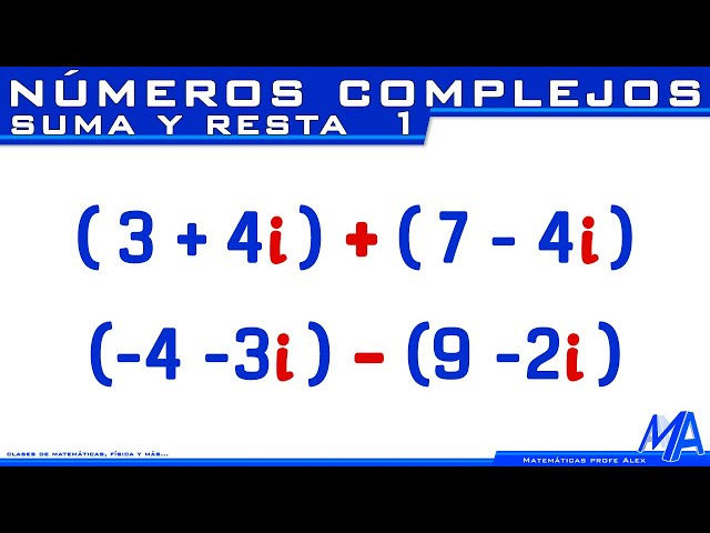 Addition and subtraction of complex numbers