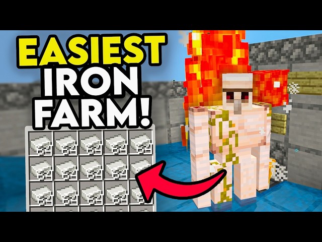 New EASIEST IRON Farm Minecraft Bedrock 26.2+/1.21!
