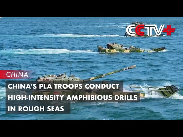 China's PLA Troops Conduct High-Intensity Amphibious Drills in Rough Seas