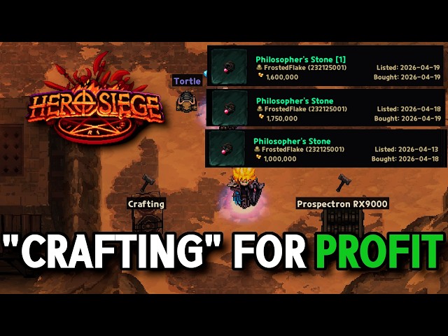 "Crafting" (Gamba) Philosopher Stones For PROFIT! - Hero Siege