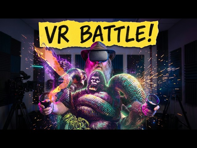 I used VR to draw an Epic Ape Fighting a Python