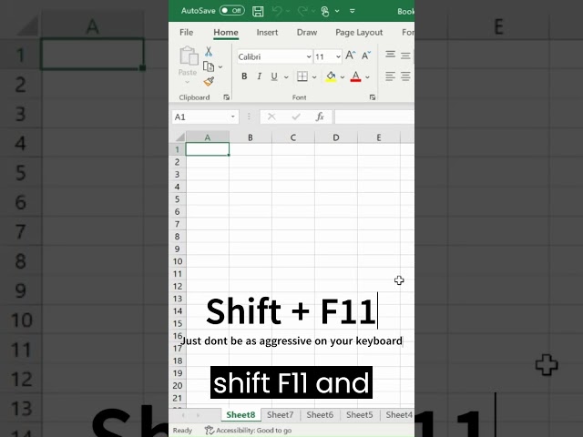How to Insert a worksheet in a second in #microsoftexcel.  The FASTEST way of inserting a worksheet
