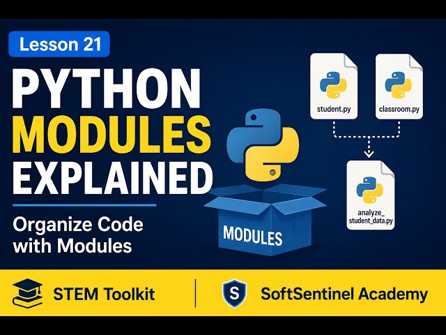 Python Modules Explained | Organize Code with Modules | Learn Python in 5 Minutes | STEM Toolkit