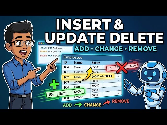 SQL INSERT, UPDATE & DELETE Explained | Modify Data Like a Pro