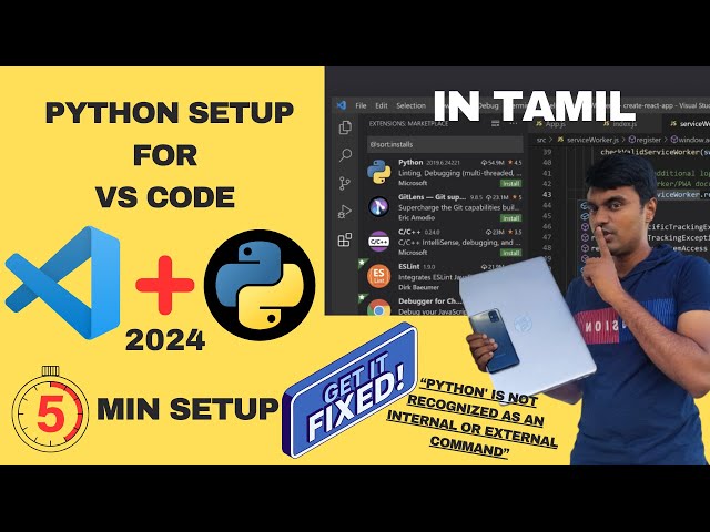 How to Setup Python for VS Code in 2024 | Run Python code on VS Code| VS Code installation in Tamil
