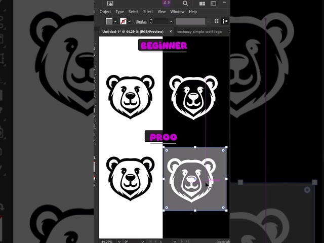 Convert the black logo to white, invert logo in adobe illustrator tutorial