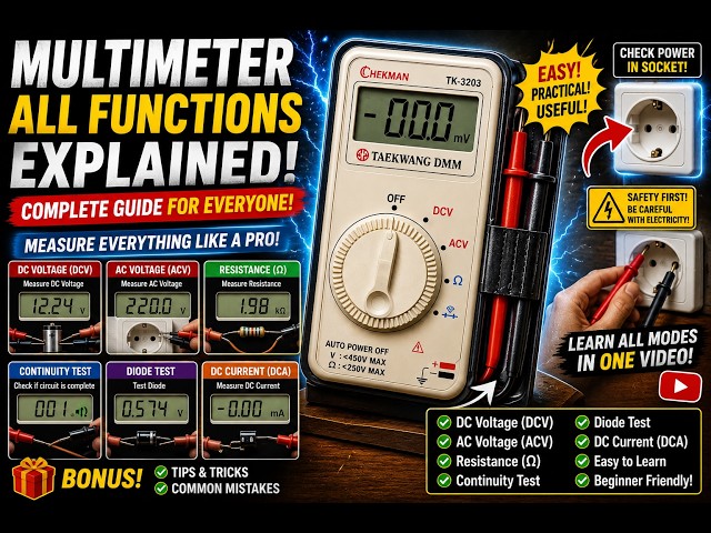 🔌 Learn Every Multimeter Setting Step by Step