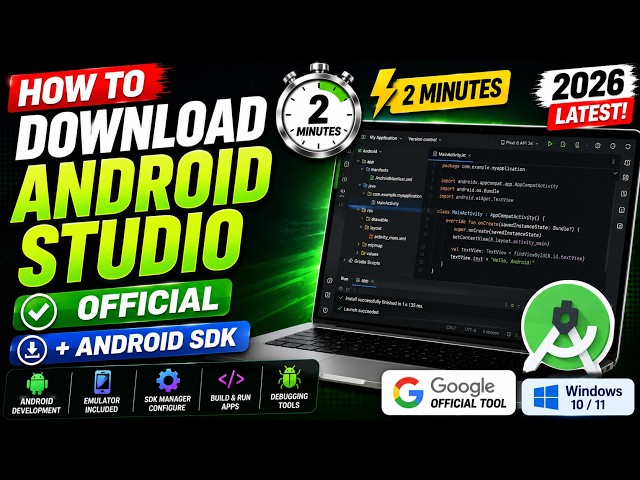 How to Download & Install Android Studio on Windows (2026) 🤖 | Official Google Tutorial