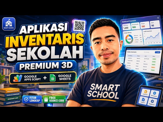 🚀 APLIKASI INVENTARIS SEKOLAH PREMIUM 3D V2 | FREE SOURCE CODE! 🔥