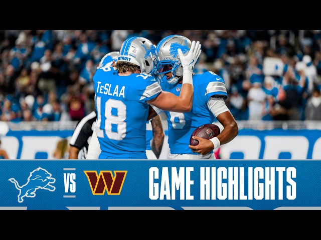 2026 Preseason Week 2: Lions vs. Commanders | Highlights 🎥