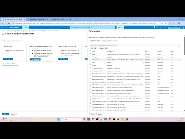 Azure MLOps | #1: Setup Resource Group & IAM Role Assignment for ML Model deployment