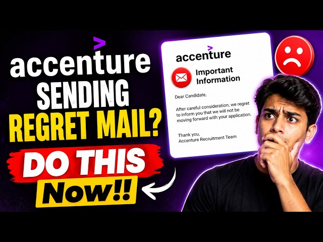 Regret mail? What to do? | SAP HANA Interview Experience | Accenture Custom Software Engineer 2026