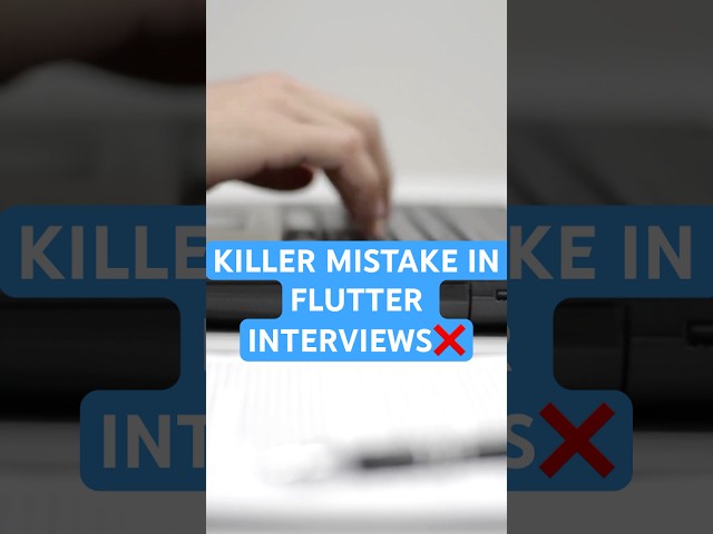 The BIG Red Flag in Flutter Interviews! ❌ #flutter #interviewtips #jobsearch