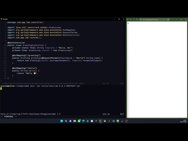 Programming: Java - Spring boot