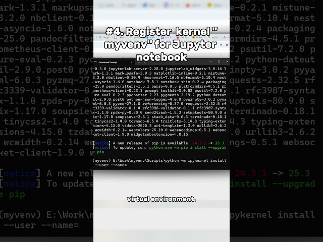 How to Use Virtual Environments in Jupyter - Stop Using Global Python in Jupyter Notebook ❌ #shorts
