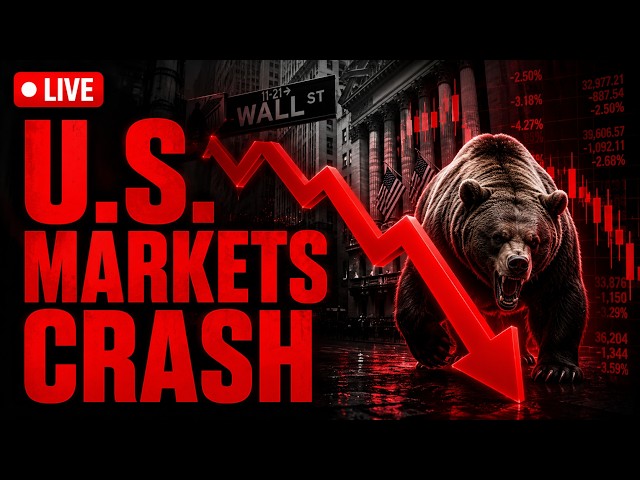 U.S. Markets Crash LIVE: Dow Falls 800 Points, S&P 500, Nasdaq In Red