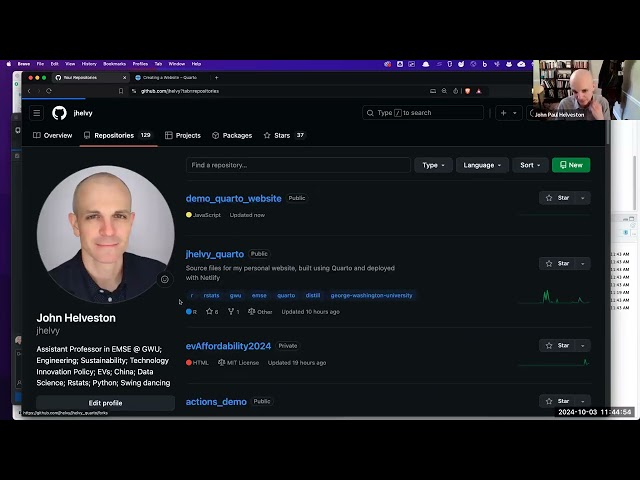 2024-10-03 - Github Actions (and Quarto websites & cursor) with JP Helveston